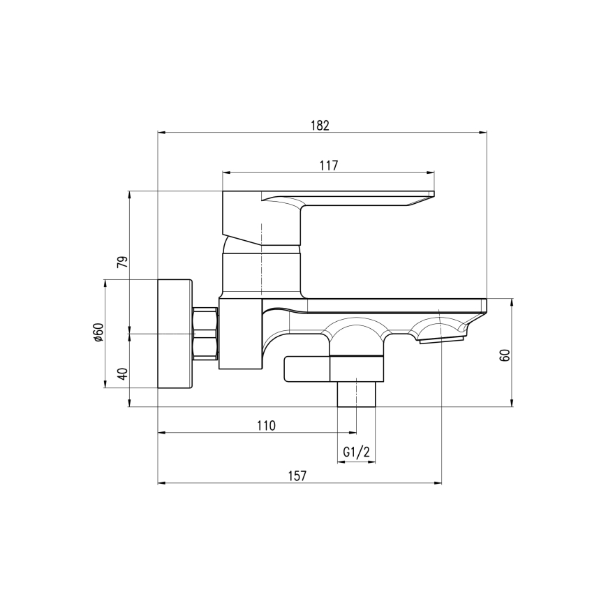 RAV Slezák NL154.5/1BMAT - Badewannenset mit Armatur NIL, mattweiß