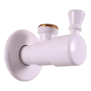 RAV Slezák RV0112B - Valvola angolare RETRO bianco lucido