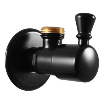 RAV Slezák RV0112CMAT - RETRO-Eckventil, matt schwarz