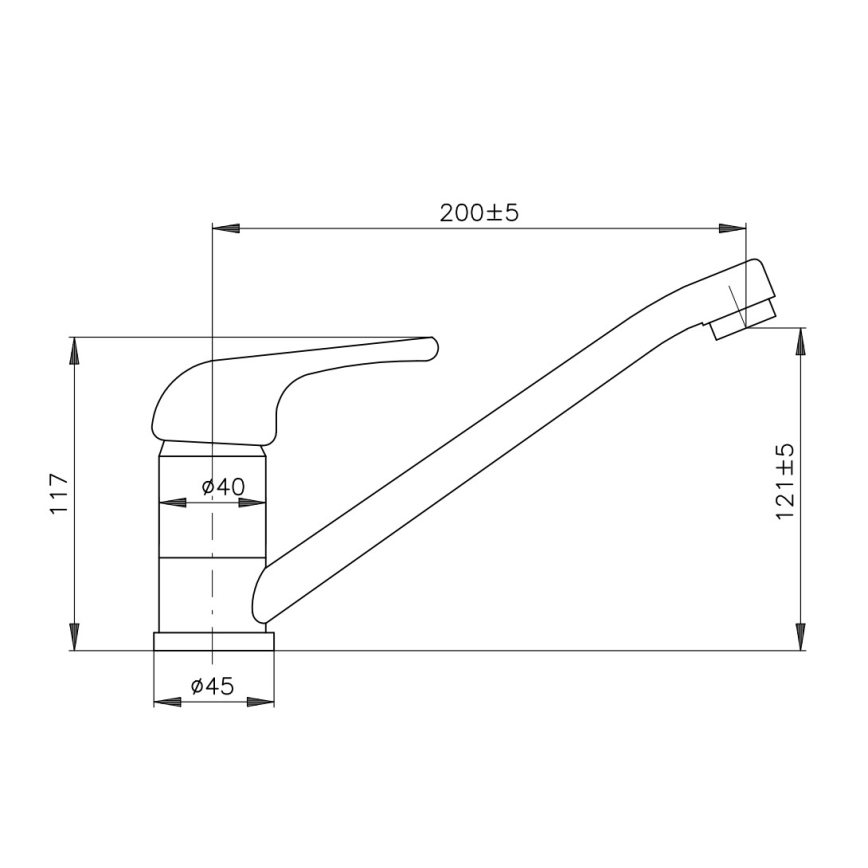 RAV Slezák SA005.0 - Miscelatore da cucina SAZAVA 11,7 cm, cromo lucido