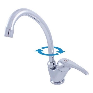 RAV Slezák SA006.0/1 - Mitigeur d'évier SAZAVA 26,1 cm, chrome brillant