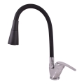RAV Slezák SA006.0/13 - Spültischarmatur mit flexiblem Auslauf SAZAVA 35,6 cm schwarz/glänzender Chrom