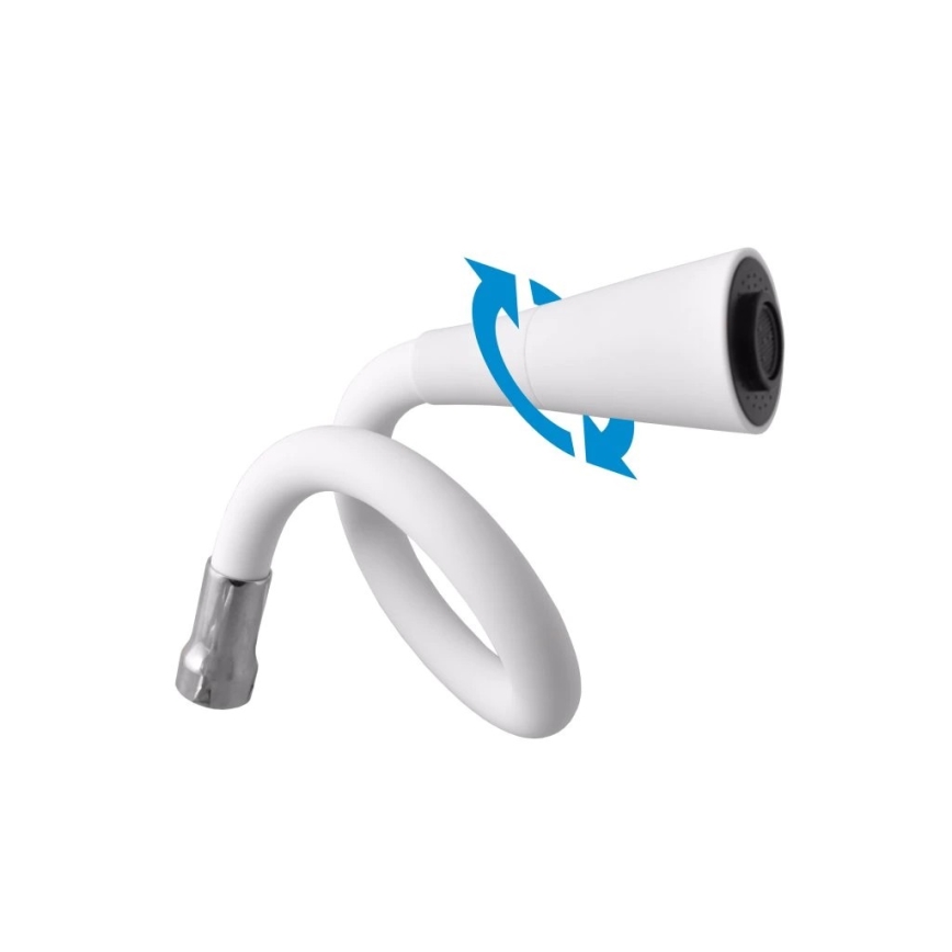 RAV Slezák SA006.0/13CB - Miscelatore per lavello con collo flessibile SAZAVA 35,6 cm bianco/cromo lucido