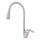 RAV Slezák SA006.0/13S - Miscelatore per lavello con collo flessibile SAZAVA 35,6 cm grigio/cromo lucido