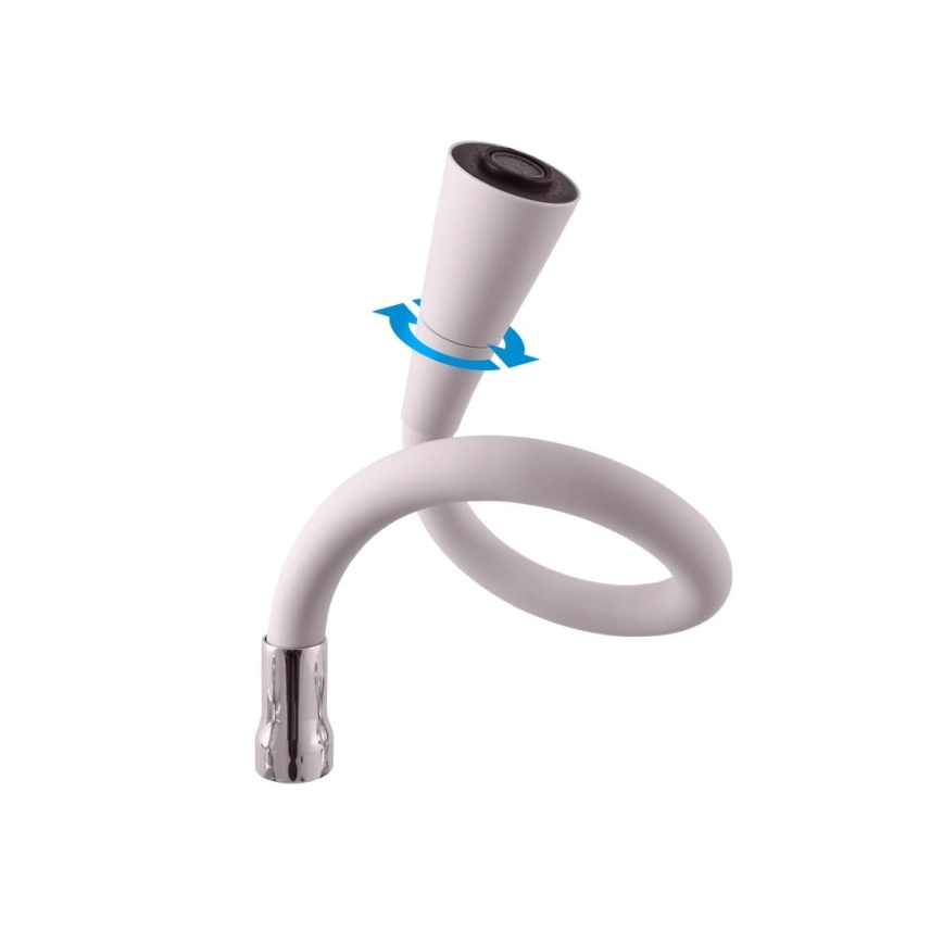 RAV Slezák SA006.0/13S - Miscelatore per lavello con collo flessibile SAZAVA 35,6 cm grigio/cromo lucido