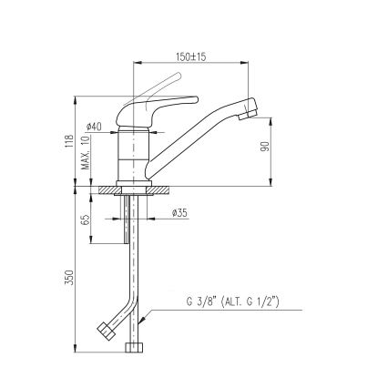 RAV Slezák SA015.0 - Miscelatore per lavabo SAZAVA 11,8 cm cromo lucido