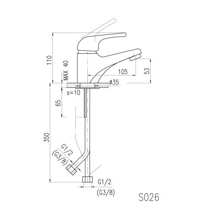 RAV Slezák SA026.0 - Miscelatore per lavabo SAZAVA 11,5 cm cromo lucido