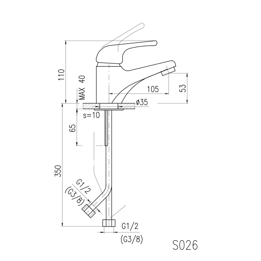 RAV Slezák SA026.0 - Miscelatore per lavabo SAZAVA 11,5 cm cromo lucido
