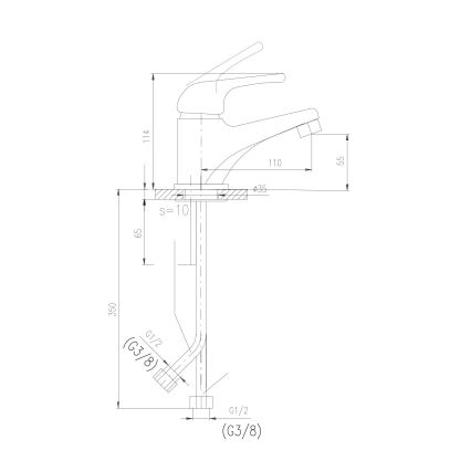 RAV Slezák SAJ026.0 - Mitigeur pour lavabo JUNIOR 11,4 cm rouge/jaune