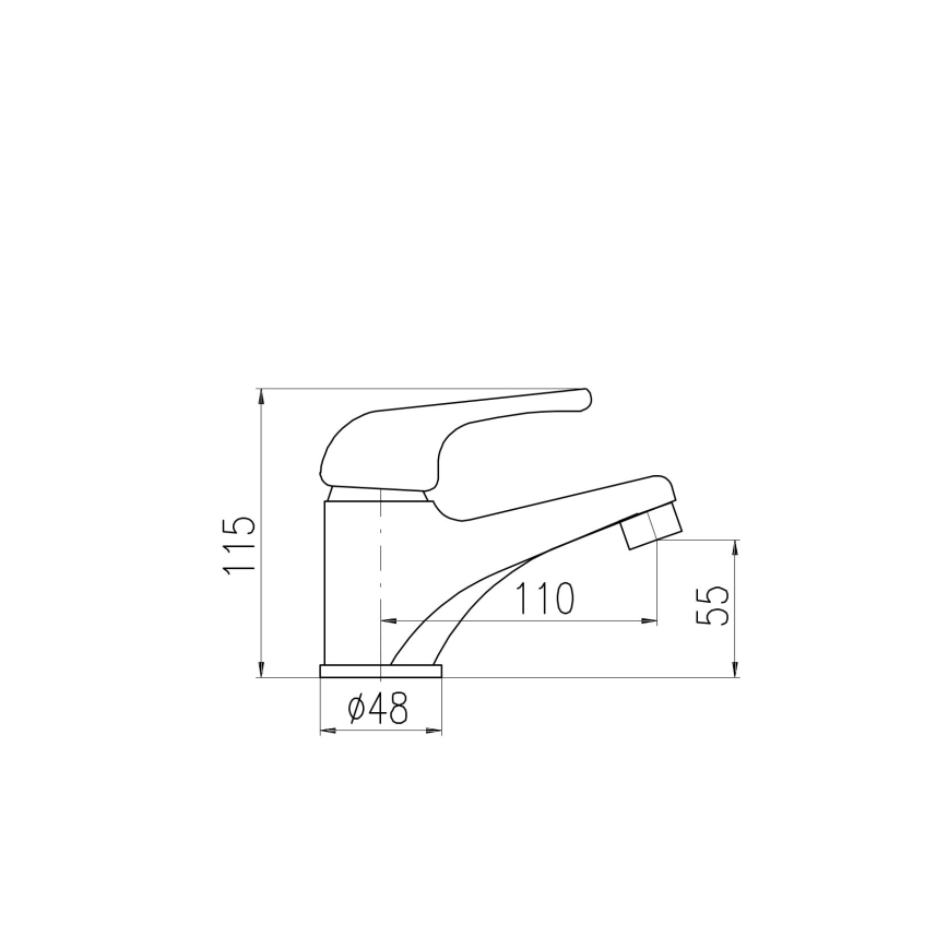 RAV Slezák SAJ091.0 - Mitigeur pour lavabo JUNIOR 11,5 cm rouge/jaune