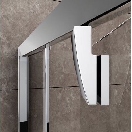 Ravak 37677U00Z1 - Cabine de douche quart de cercle PIVOT, 3 panneaux, 90 x 90 cm, verre satiné