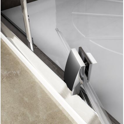 Ravak 37677U00Z1 - Cabine de douche quart de cercle PIVOT, 3 panneaux, 90 x 90 cm, verre satiné