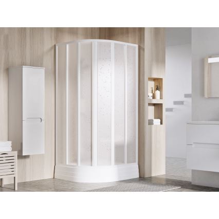 Ravak A204001120 - Viertelkreis-Duschwanne RONDA 80 x 80 cm weiß