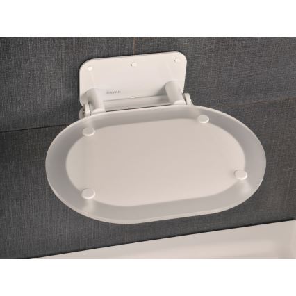 Ravak B8F0000028 - Klappbarer Duschsitz OVO weiß