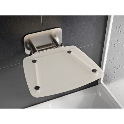 Ravak B8F0000052 - Siège de douche rabattable OVO en inox