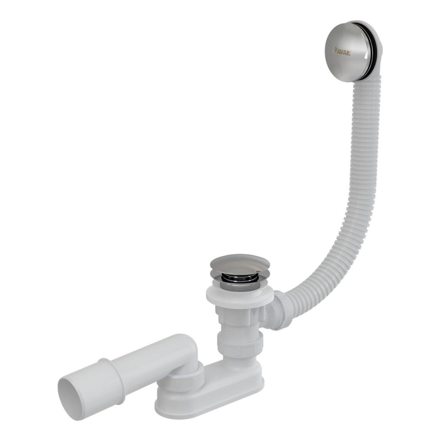 Ravak X01377 - Set di scarico e troppopieno per vasca, cromo lucido