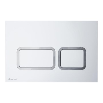 Ravak X01739 - Pulsante di scarico TWIN 24,7x16,5 cm bianco
