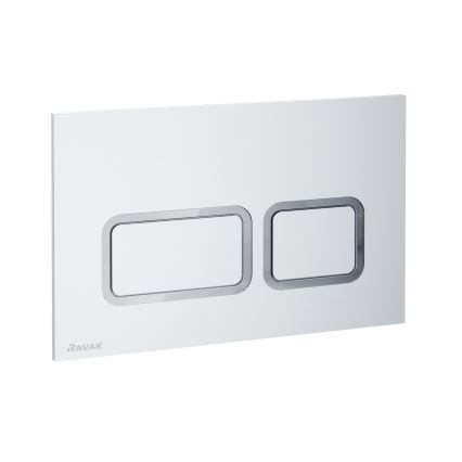 Ravak X01739 - Pulsante di scarico TWIN 24,7x16,5 cm bianco