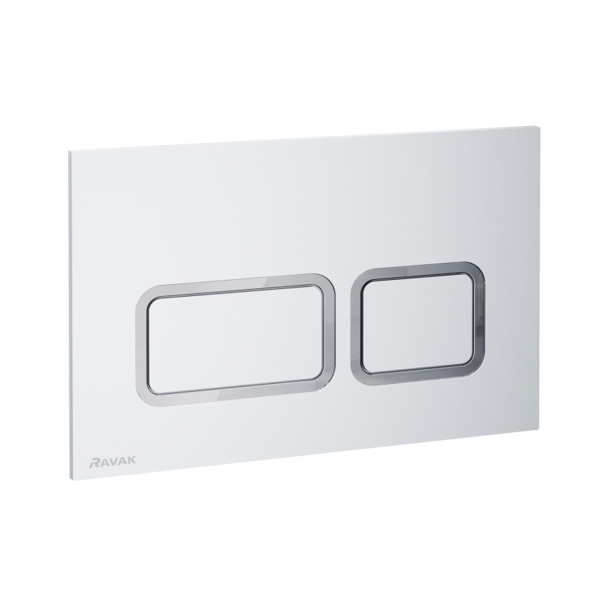Ravak X01739 - TWIN Betätigungsplatte 24,7x16,5 cm weiß