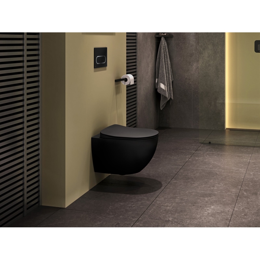 Ravak X01797 - Pulsante di scarico 24,7x16,5 cm CHROME nero