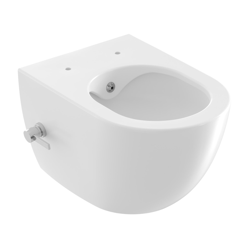 Ravak X01912 - Wand-WC mit Bidetdüse CHROME Keramik/weiß
