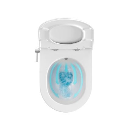 Ravak X01912 - Wand-WC mit Bidetdüse CHROME Keramik/weiß