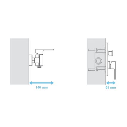 Ravak X070052 - Grundkörper für Unterputzarmaturen R-BOX RB 070.50 15,2x11,9 cm