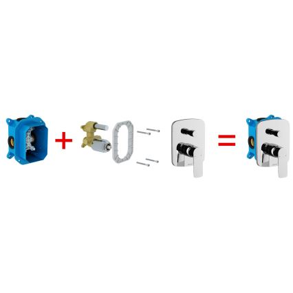 Ravak X070052 - Grundkörper für Unterputzarmaturen R-BOX RB 070.50 15,2x11,9 cm