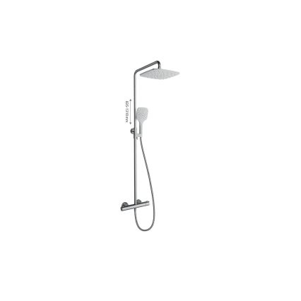 Ravak X070099 - Set doccia con miscelatore termostatico TERMO, cromo lucido