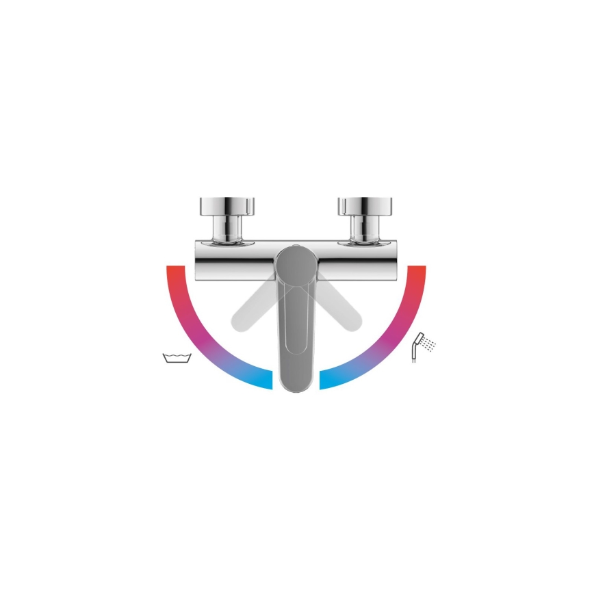 Ravak X070115 - Mitigeur de baignoire PURI chromé brillant