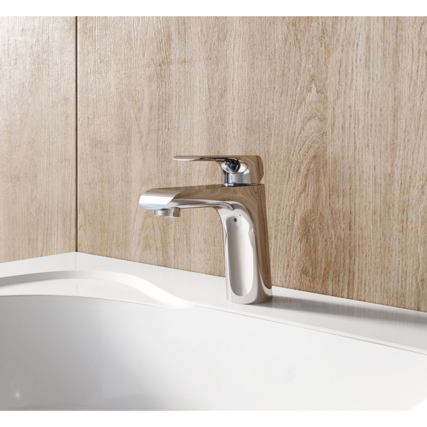 Ravak X070118 - Miscelatore per lavabo FLAT 15,1 cm cromo lucido