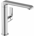 Ravak X070125 - Mitigeur lavabo/évier FLAT 26,2 cm chromé brillant