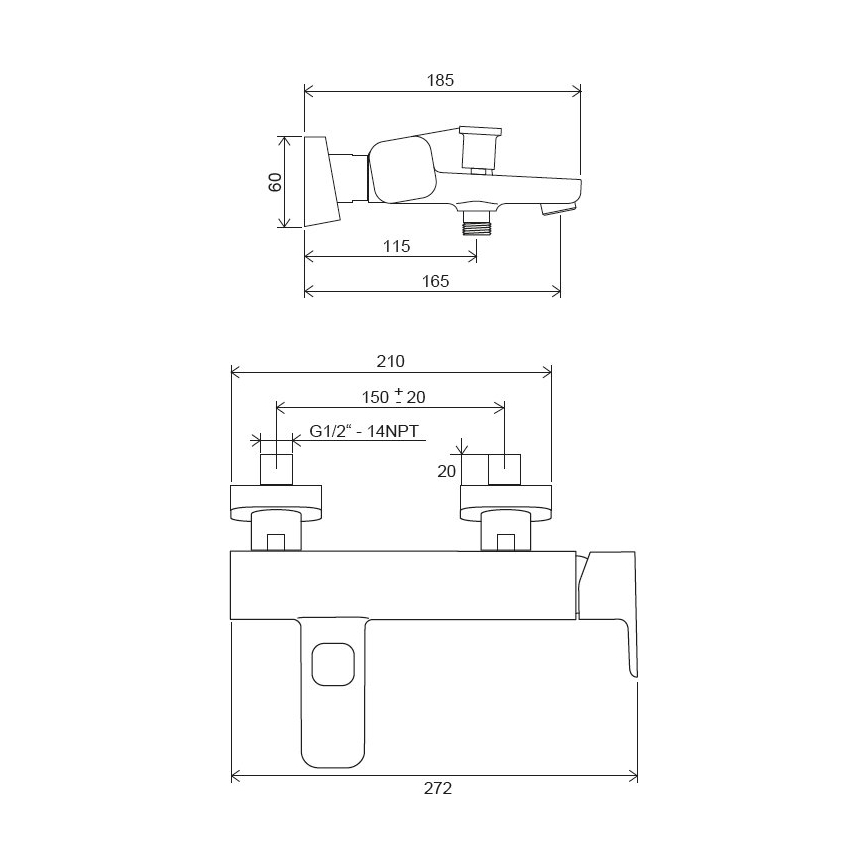 Ravak X070131 - Miscelatore per vasca FREE cromo lucido