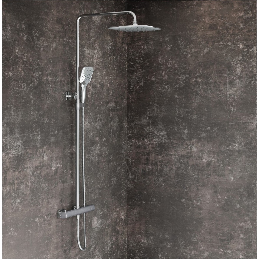 Ravak X070141 - Ensemble de douche avec mitigeur thermostatique FREE, chrome brillant