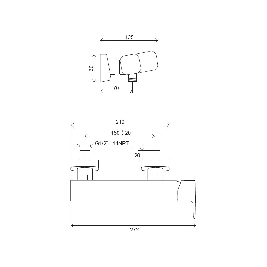 Ravak X070153 - Miscelatore per doccia FREE, nero
