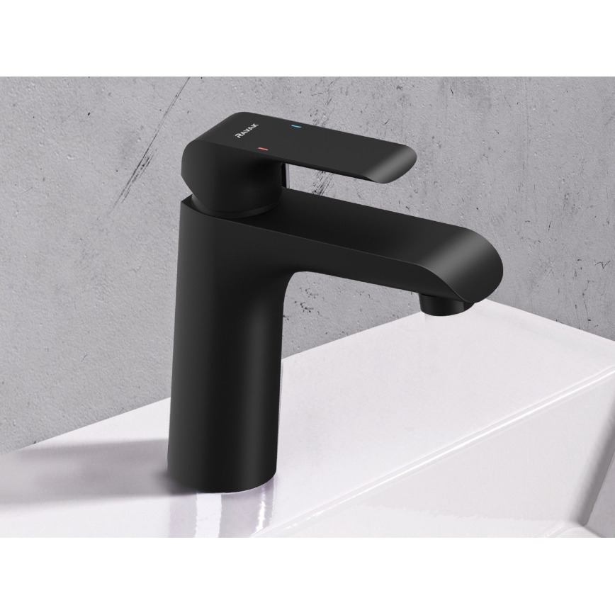 Ravak X070173 - Mitigeur pour lavabo FLAT 15,1 cm noir mat