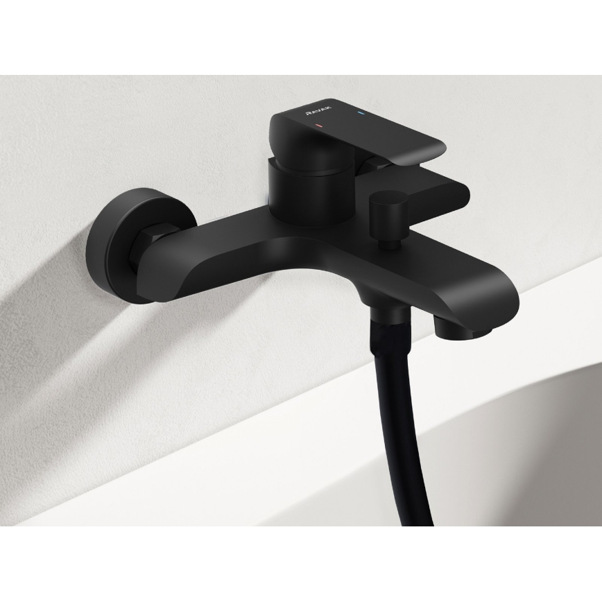 Ravak X070175 - Mitigeur de baignoire FLAT noir mat