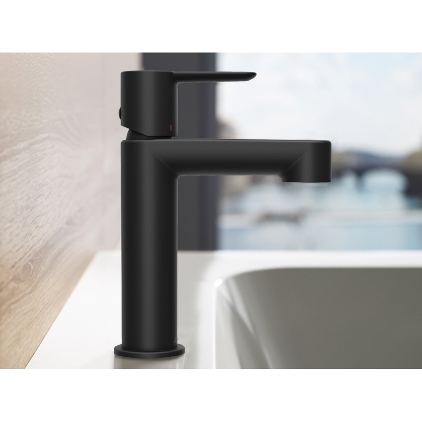 Ravak X070181 - Miscelatore per lavabo PURI 19,1 cm nero