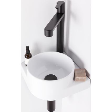 Ravak X070182 - Miscelatore per lavabo PURI 32,2 cm nero