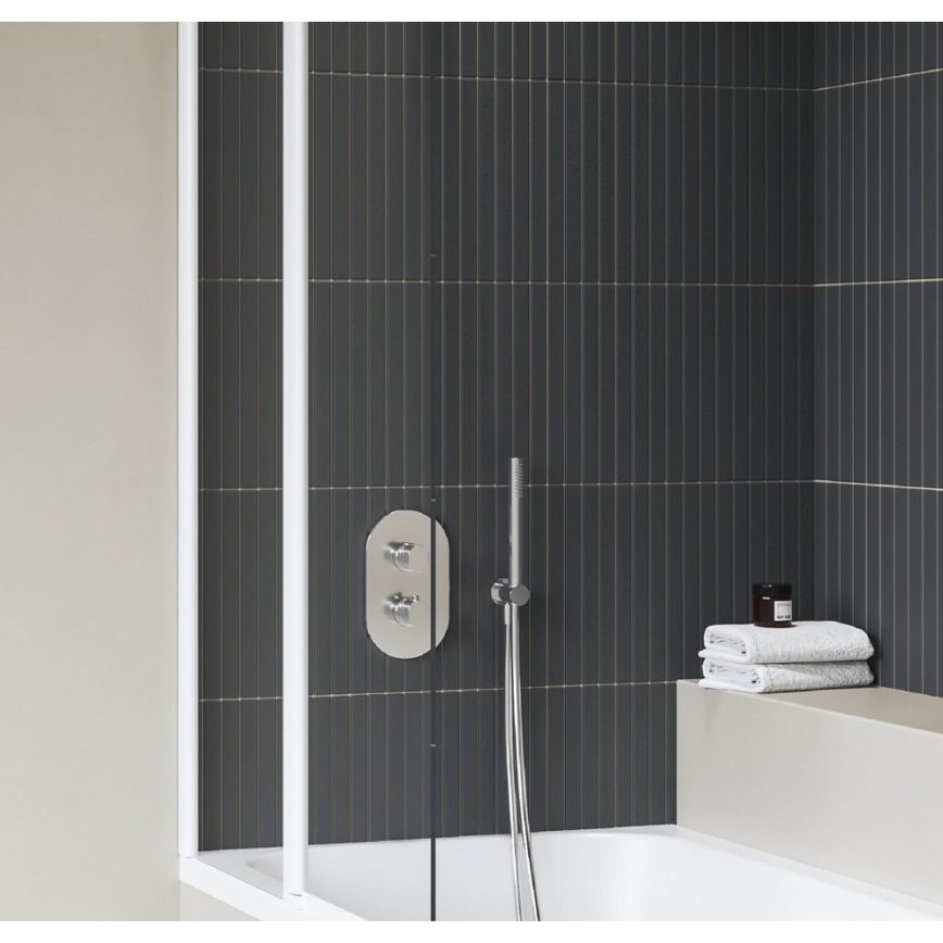 Ravak X070457 - Mitigeur thermostatique de douche encastrable, finition CHROME chromé brillant