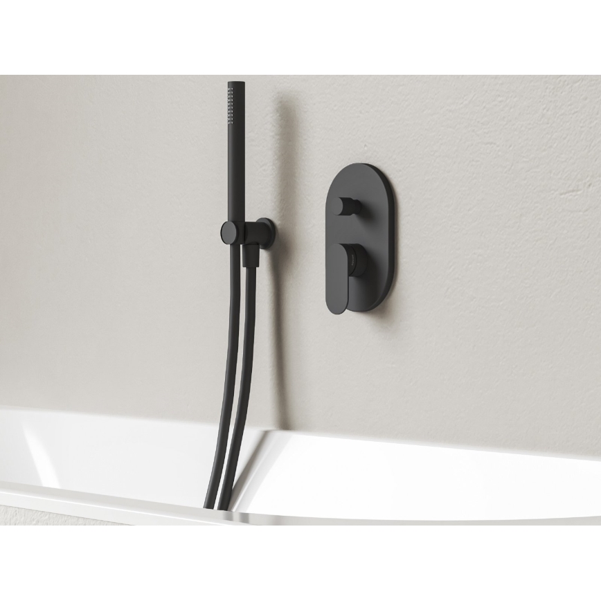 Ravak X070466 - Miscelatore doccia da incasso CHROME nero