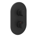 Ravak X070467 - Mitigeur thermostatique de douche encastré CHROME noir