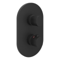 Ravak X070469 - Miscelatore termostatico per doccia per installazione ad incasso CHROME nero