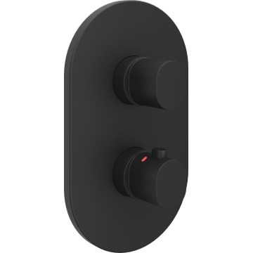 Ravak X070469 - Miscelatore termostatico per doccia per installazione ad incasso CHROME nero