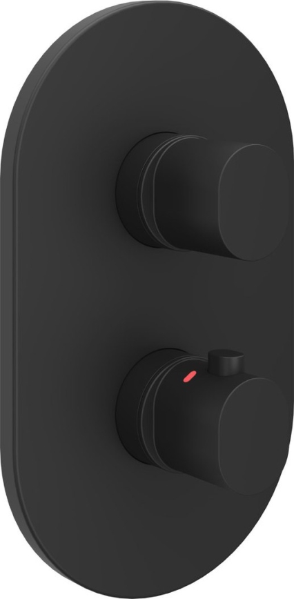 Ravak X070469 - Miscelatore termostatico per doccia per installazione ad incasso CHROME nero