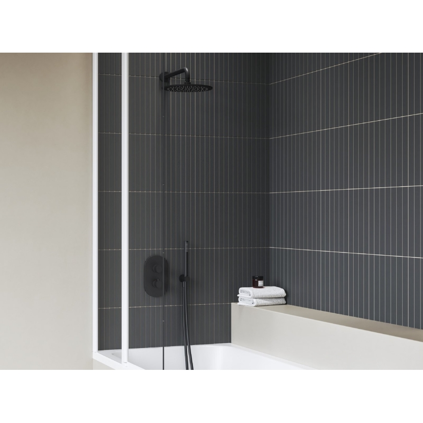 Ravak X070469 - Thermostatische Duscharmatur zur Unterputzmontage CHROME schwarz