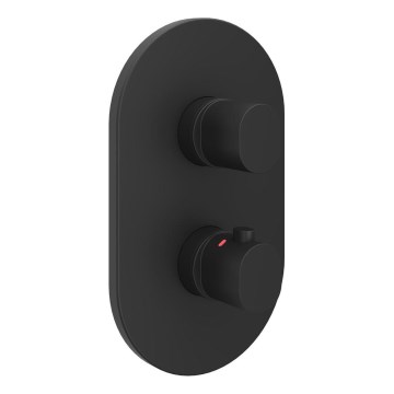 Ravak X070469 - Thermostatische Duscharmatur zur Unterputzmontage CHROME schwarz