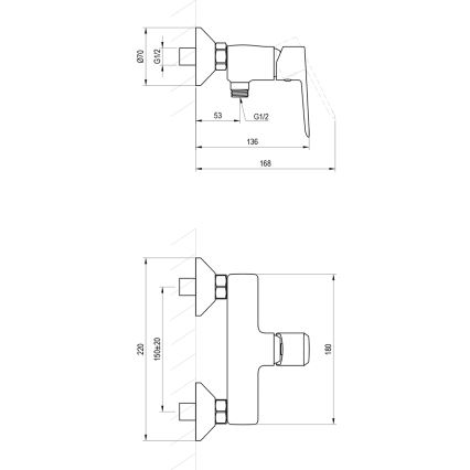 Ravak X070480 - LIFE Duscharmatur, schwarz