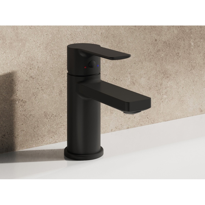 Ravak X070488 - Miscelatore per lavabo SOLAR 13,5 cm nero