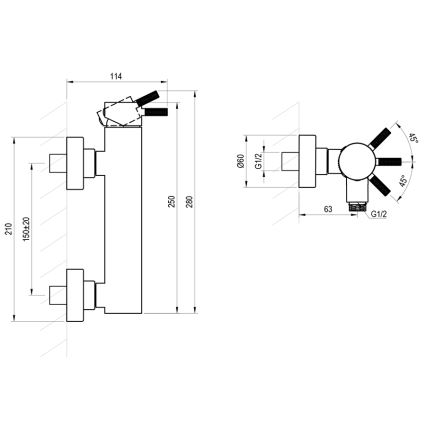 Ravak X070647 - Duscharmatur NOX gebürsteter Edelstahl